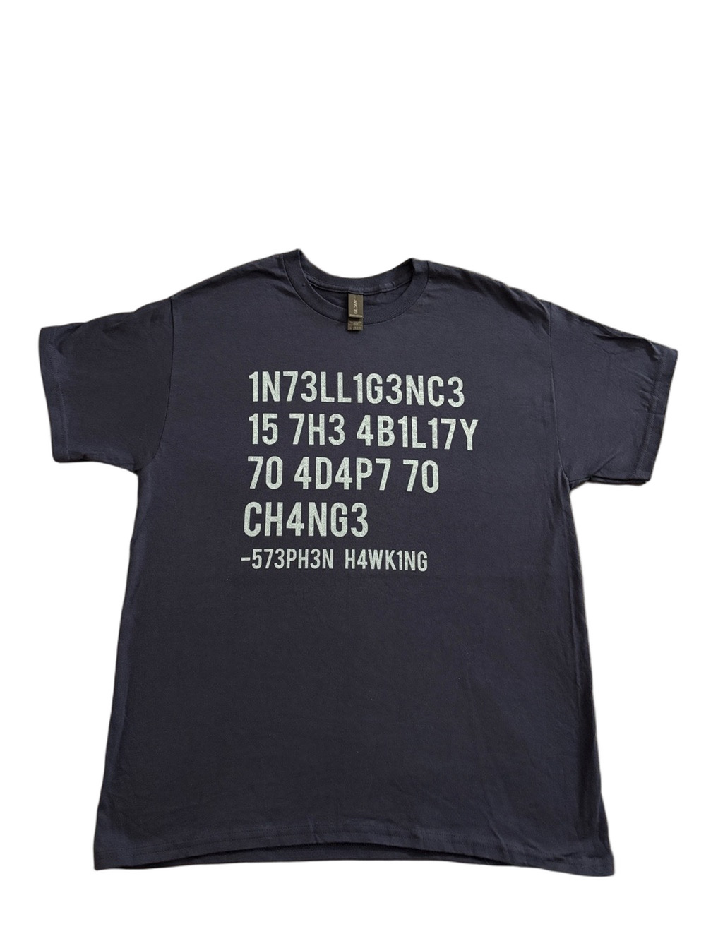Stephen Hawking Intelligence Is the Ability to Adapt Graphic T Shirt Men’s L